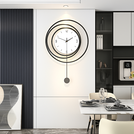 Frendorf | SilentGlow – Minimalistische runde Wanduhr mit deutlichen Ziffern und leisem Uhrwerk