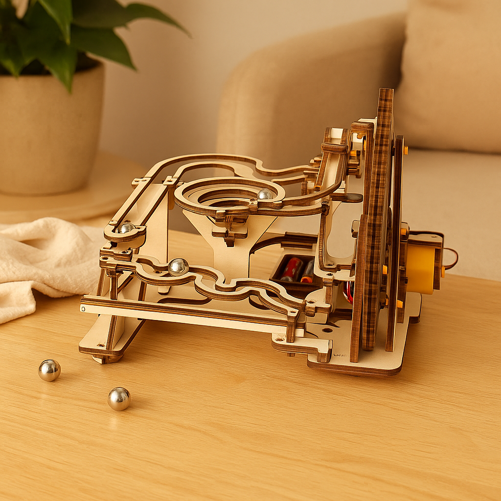 Frendorf | TrackMaster 3D-Kugelbahn-Puzzle – DIY mechanisches Bauset für Teenager und Erwachsene