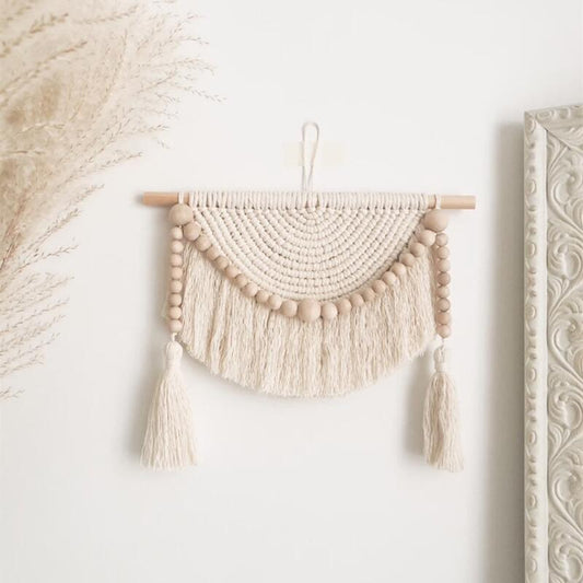 Chic Makramee Wandbehang Bohemian Stil Baumwolle Handgewebte Wandteppich Für Wohnzimmer Schlafzimmer Wanddekoration Haus Heimdekoration