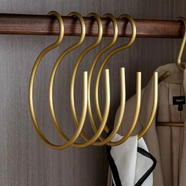 S-förmiger Kleiderbügel - Eleganter und Platzsparender Metall-Garderobenbügel (Set von 5)
