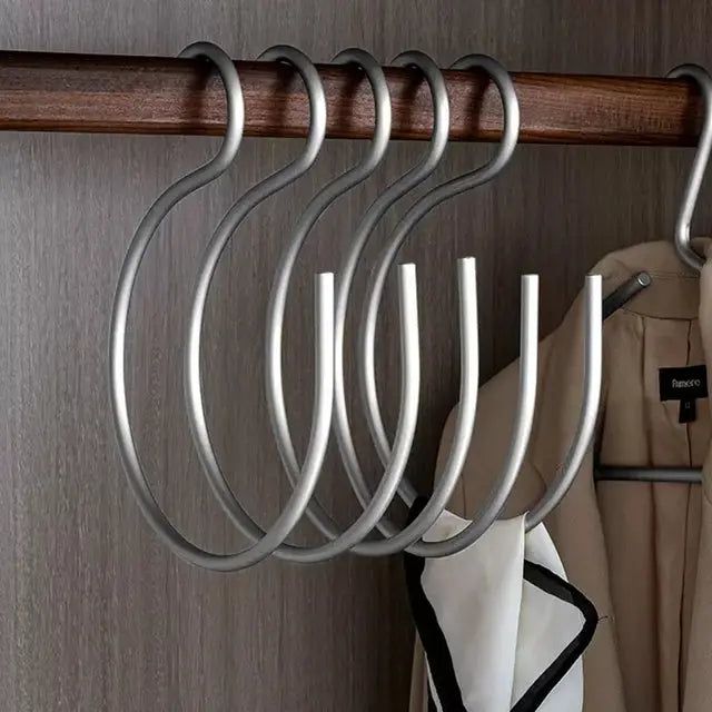 S-förmiger Kleiderbügel - Eleganter und Platzsparender Metall-Garderobenbügel (Set von 5)