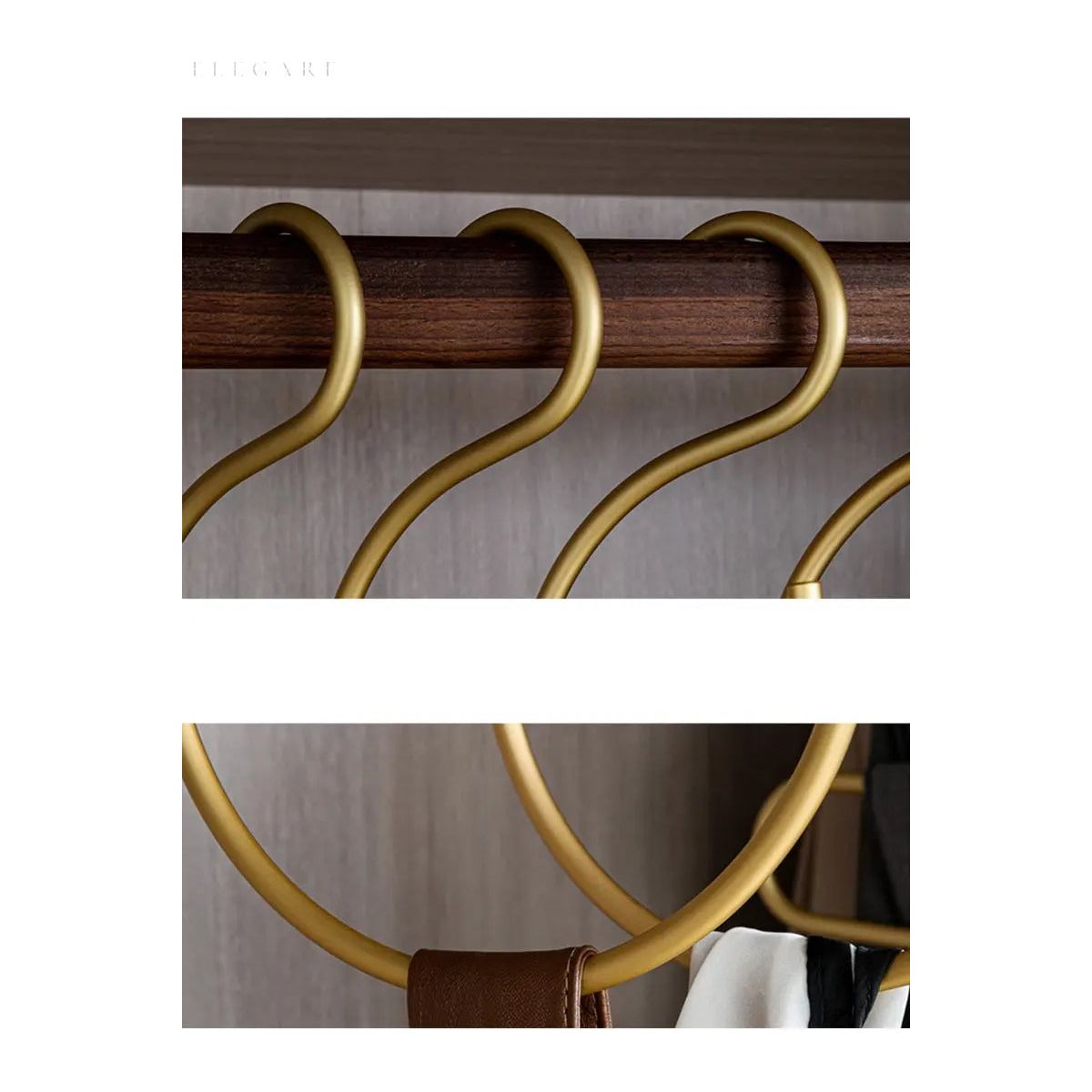 S-förmiger Kleiderbügel - Eleganter und Platzsparender Metall-Garderobenbügel (Set von 5)