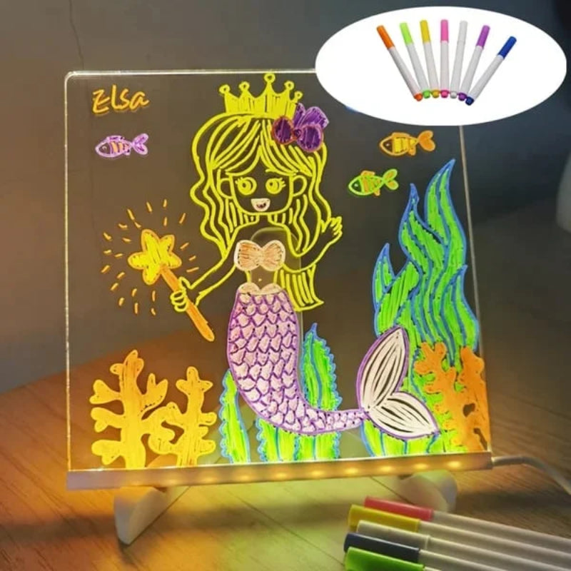 Kinder LED Notiztafel mit Farben
