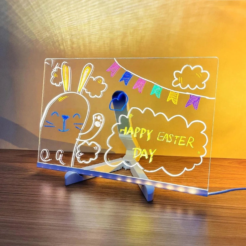 Kinder LED Notiztafel mit Farben