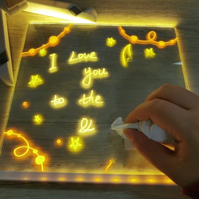 Kinder LED Notiztafel mit Farben