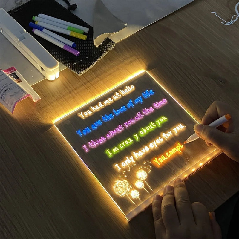 Kinder LED Notiztafel mit Farben