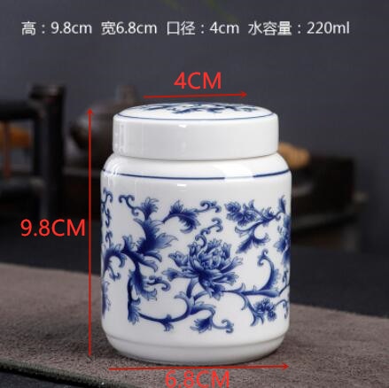 Chinesisch blau-weiße Porzellan Keramiken Teedose Tieguanyin versiegelte Behälter Reise Teebeutel Aufbewahrungsbox Kaffee Dose