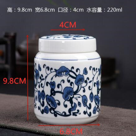 Chinesisch blau-weiße Porzellan Keramiken Teedose Tieguanyin versiegelte Behälter Reise Teebeutel Aufbewahrungsbox Kaffee Dose