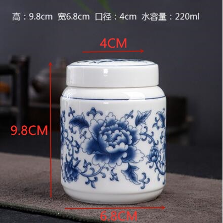 Chinesisch blau-weiße Porzellan Keramiken Teedose Tieguanyin versiegelte Behälter Reise Teebeutel Aufbewahrungsbox Kaffee Dose