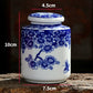 Chinesisch blau-weiße Porzellan Keramiken Teedose Tieguanyin versiegelte Behälter Reise Teebeutel Aufbewahrungsbox Kaffee Dose