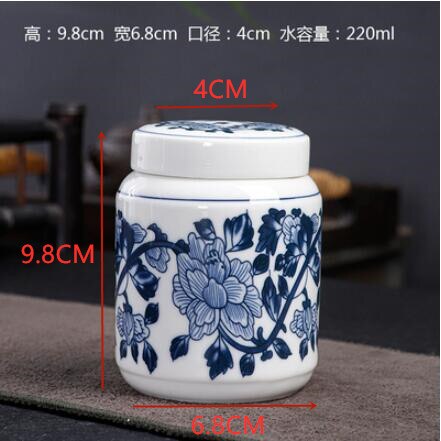 Chinesisch blau-weiße Porzellan Keramiken Teedose Tieguanyin versiegelte Behälter Reise Teebeutel Aufbewahrungsbox Kaffee Dose