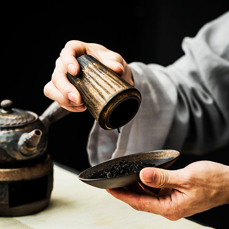 Chinesischer Stil Steinzeug Handgefertigte Kanyama Teedose
