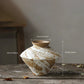 Chinesische Zen-Keramikvase, Wohnzimmer, Teezimmer, Studienblumenarrangement, Wabi-Sabi, Windhandgemacht, Vintage, Grobe Keramik,