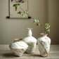 Chinesische Zen-Keramikvase, Wohnzimmer, Teezimmer, Studienblumenarrangement, Wabi-Sabi, Windhandgemacht, Vintage, Grobe Keramik,