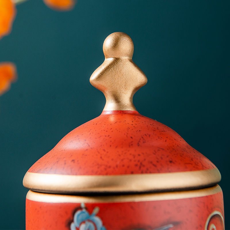 Chinesische Teedose aus Keramik, Retro-Steingut, luftdicht, Gong-Fu aus Keramik, für Süßigkeiten, Tee-Zeremonie-Zubehör