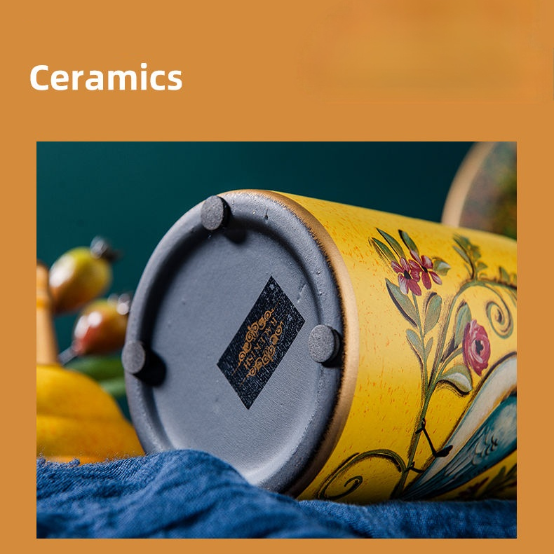 Chinesische Teedose aus Keramik, Retro-Steingut, luftdicht, Gong-Fu aus Keramik, für Süßigkeiten, Tee-Zeremonie-Zubehör