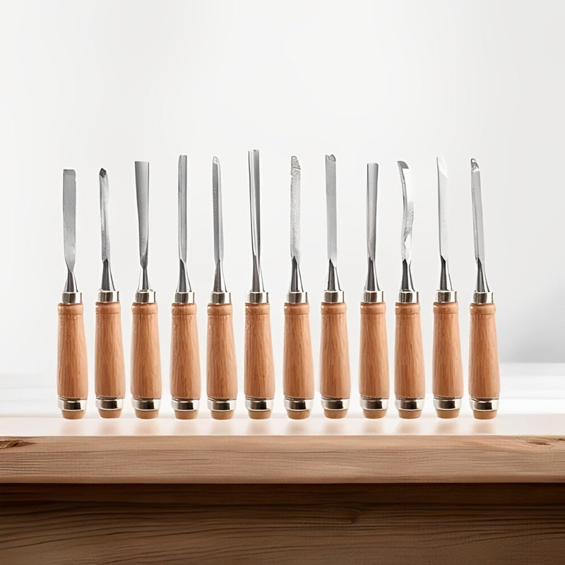 Frendorf | 12 Stück Holzschnitzmeißel Set