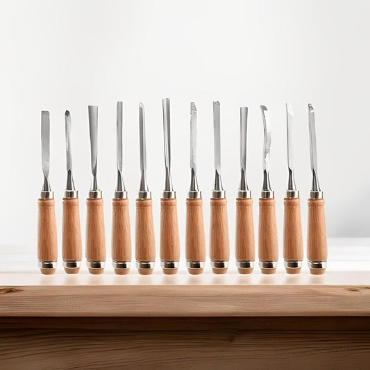 Frendorf | 12-teiliges Holzschnitzmeißel-Set