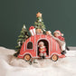 Weihnachtsdekorationen für das Zuhause Weihnachtsauto-Innendekor Figurine Weihnachtsmann Skulpturen mit Nachtlichtern Wachfigur Geschenke Neu