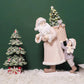 Weihnachtsdekorationen für das Zuhause Weihnachtsauto-Innendekor Figurine Weihnachtsmann Skulpturen mit Nachtlichtern Wachfigur Geschenke Neu