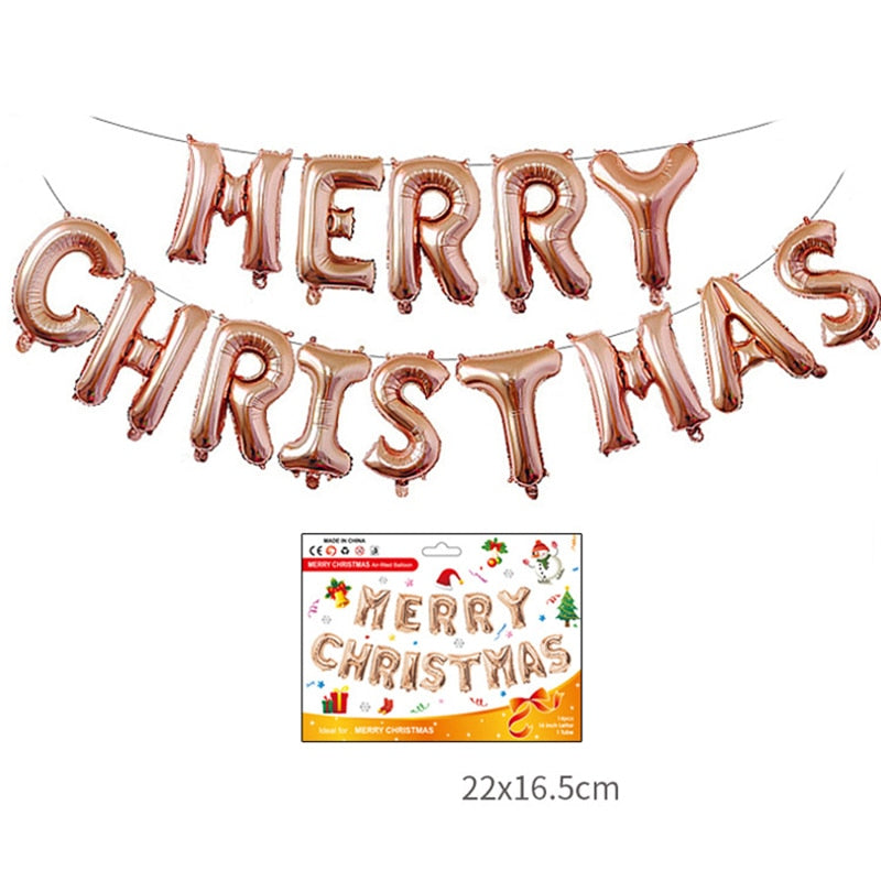 Weihnachtsfolie Santa Claus Ballons Schneemann Elch Weihnachtsbaum Ballons für Weihnachten aufblasbare Partydekorationen Wohnpartydesign