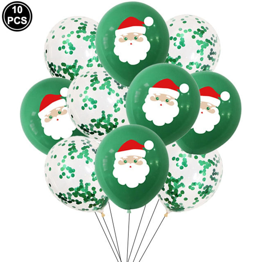 Weihnachtsfolie Santa Claus Ballons Schneemann Elch Weihnachtsbaum Ballons für Weihnachten aufblasbare Partydekorationen Wohnpartydesign