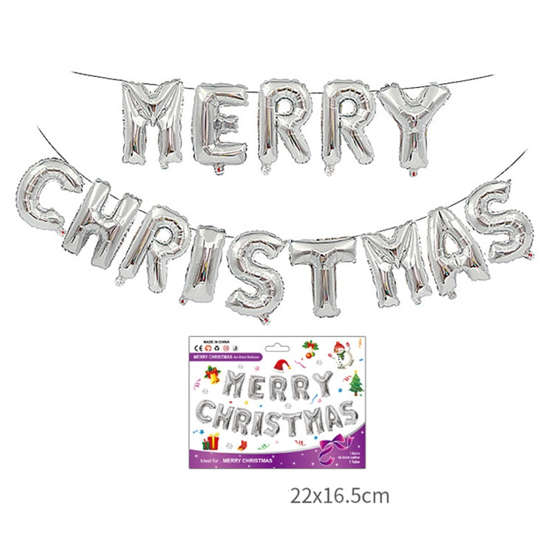 Weihnachtsfolie Santa Claus Ballons Schneemann Elch Weihnachtsbaum Ballons für Weihnachten aufblasbare Partydekorationen Wohnpartydesign