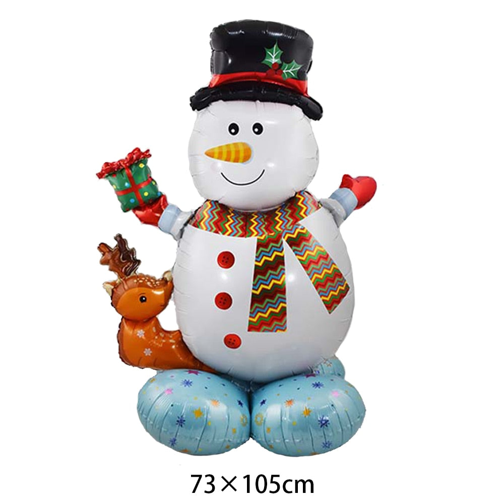 Weihnachtsfolie Santa Claus Ballons Schneemann Elch Weihnachtsbaum Ballons für Weihnachten aufblasbare Partydekorationen Wohnpartydesign