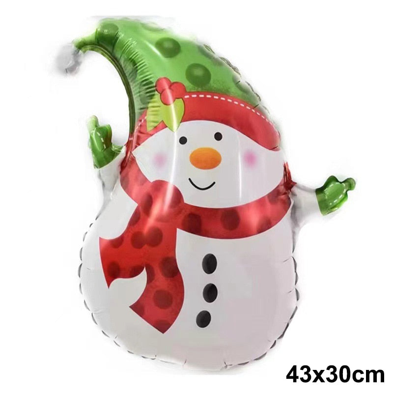 Weihnachtsfolie Santa Claus Ballons Schneemann Elch Weihnachtsbaum Ballons für Weihnachten aufblasbare Partydekorationen Wohnpartydesign