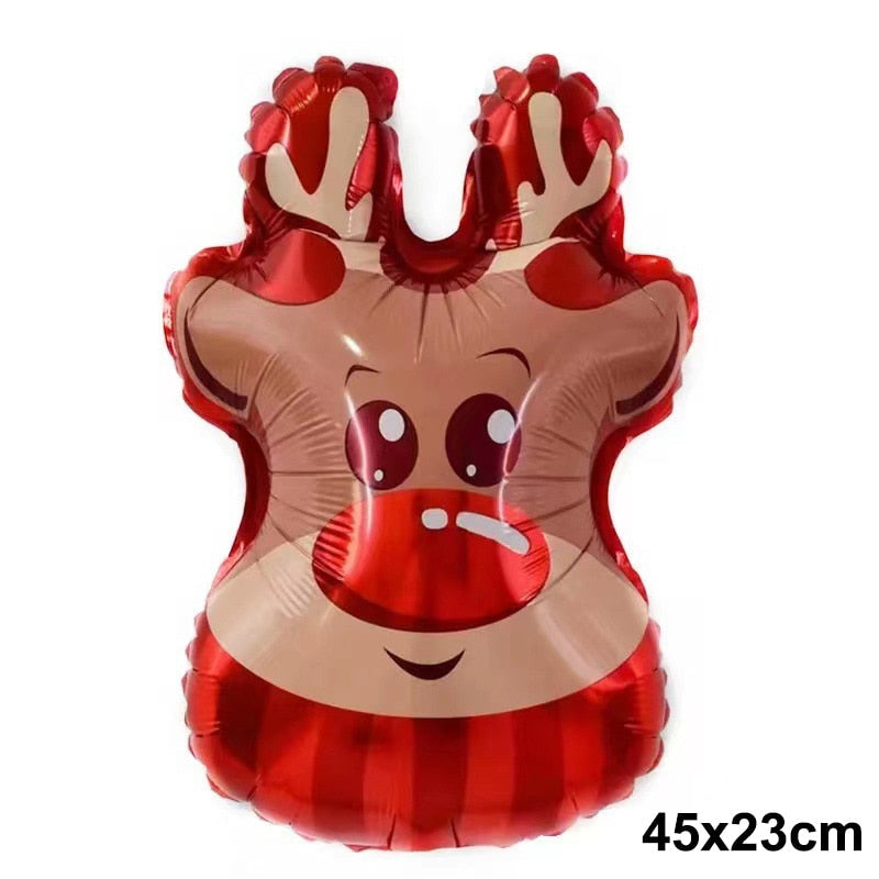 Weihnachtsfolie Santa Claus Ballons Schneemann Elch Weihnachtsbaum Ballons für Weihnachten aufblasbare Partydekorationen Wohnpartydesign