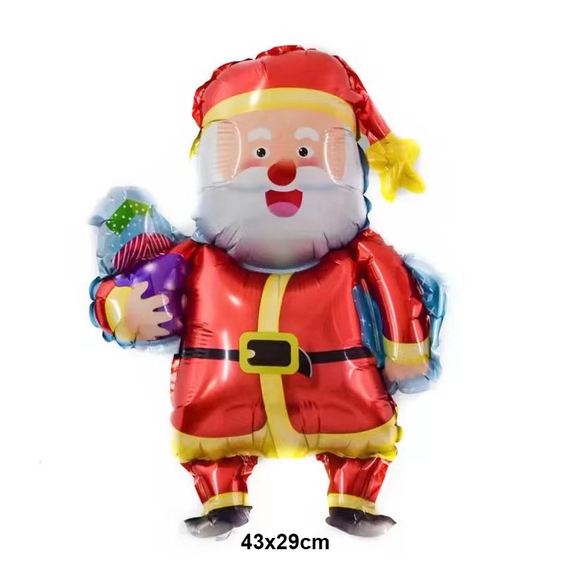 Weihnachtsfolie Santa Claus Ballons Schneemann Elch Weihnachtsbaum Ballons für Weihnachten aufblasbare Partydekorationen Wohnpartydesign