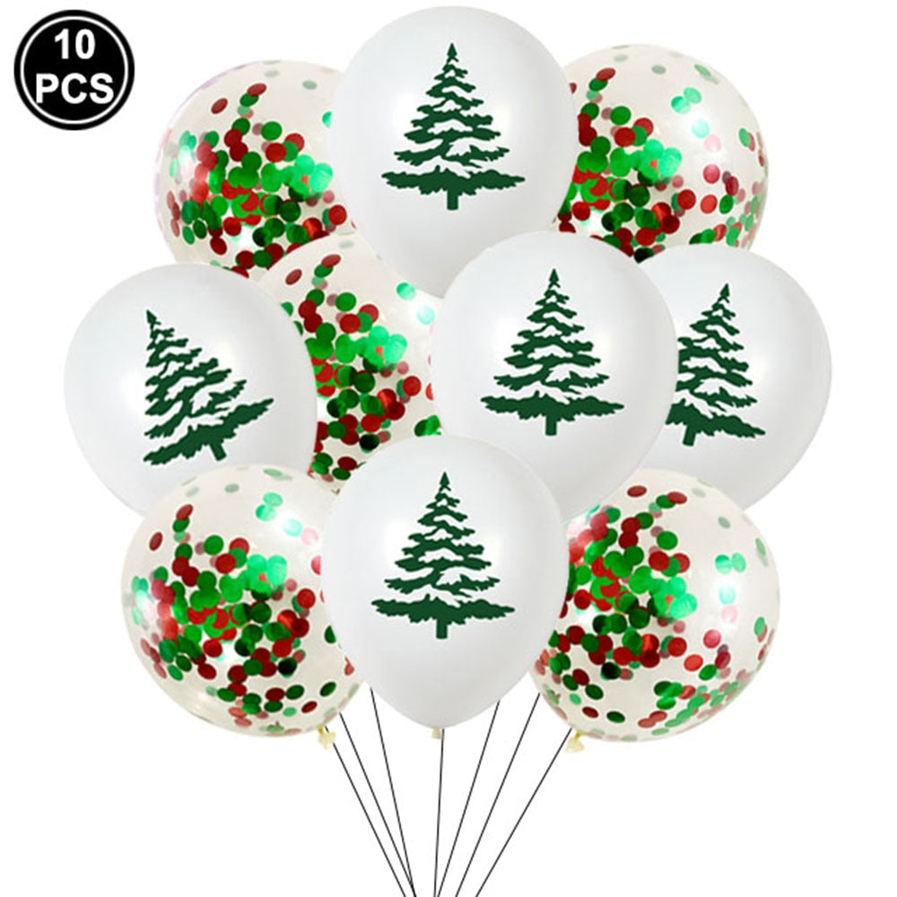 Weihnachtsfolie Santa Claus Ballons Schneemann Elch Weihnachtsbaum Ballons für Weihnachten aufblasbare Partydekorationen Wohnpartydesign