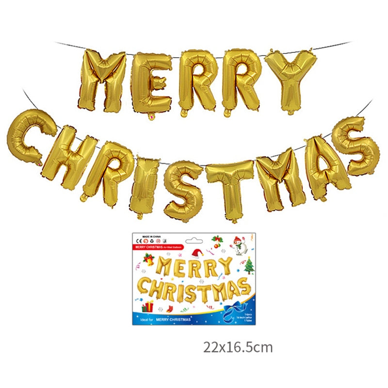Weihnachtsfolie Santa Claus Ballons Schneemann Elch Weihnachtsbaum Ballons für Weihnachten aufblasbare Partydekorationen Wohnpartydesign