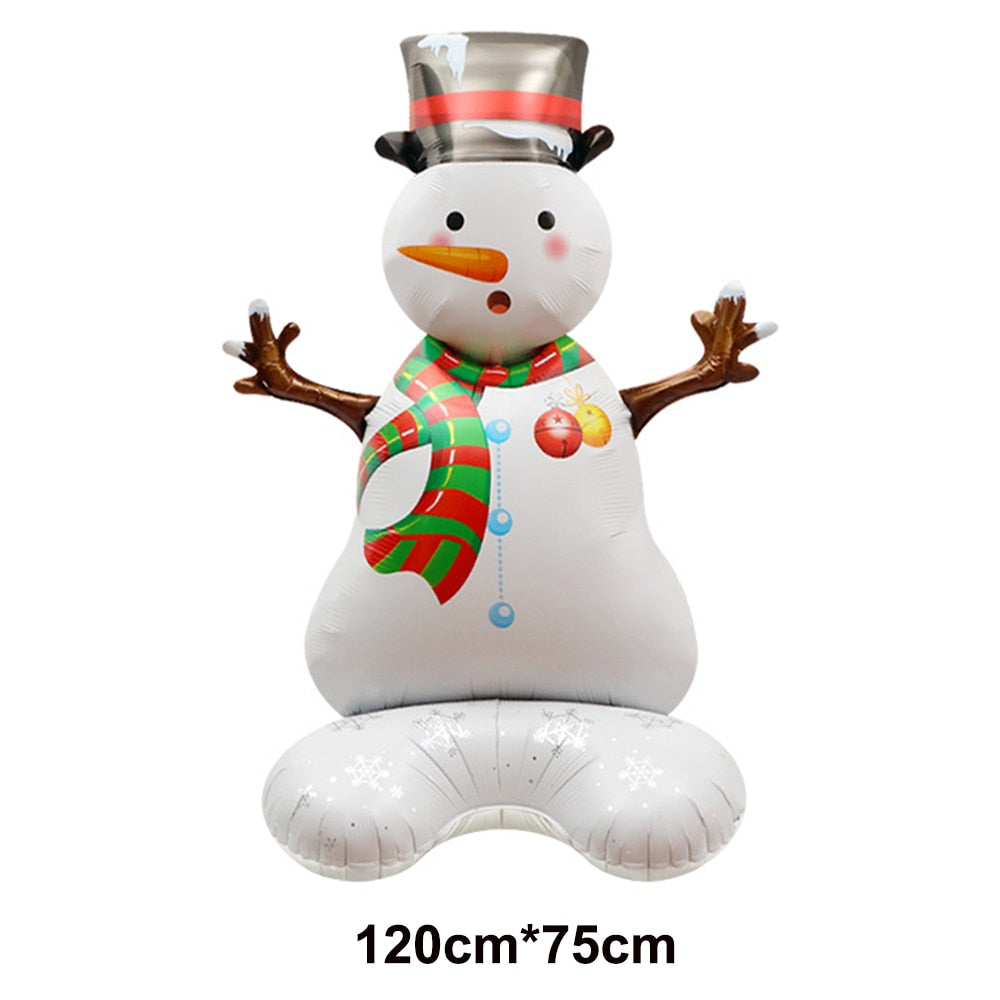 Weihnachtsfolie Santa Claus Ballons Schneemann Elch Weihnachtsbaum Ballons für Weihnachten aufblasbare Partydekorationen Wohnpartydesign