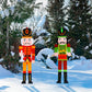 Weihnachts-Außen-Dekoration Gartenbeschilderung Nussknacker Soldatenfigur Gartenstecker Rasenbeschilderung für Außenweg Gehweg Dekor 2023