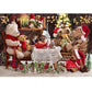 Weihnachtsfotografie Hintergrund Fotokall Fenster Baum Geschenk Party Dekor Hintergrund Porträt Fotografisch Kinder Foto Studio