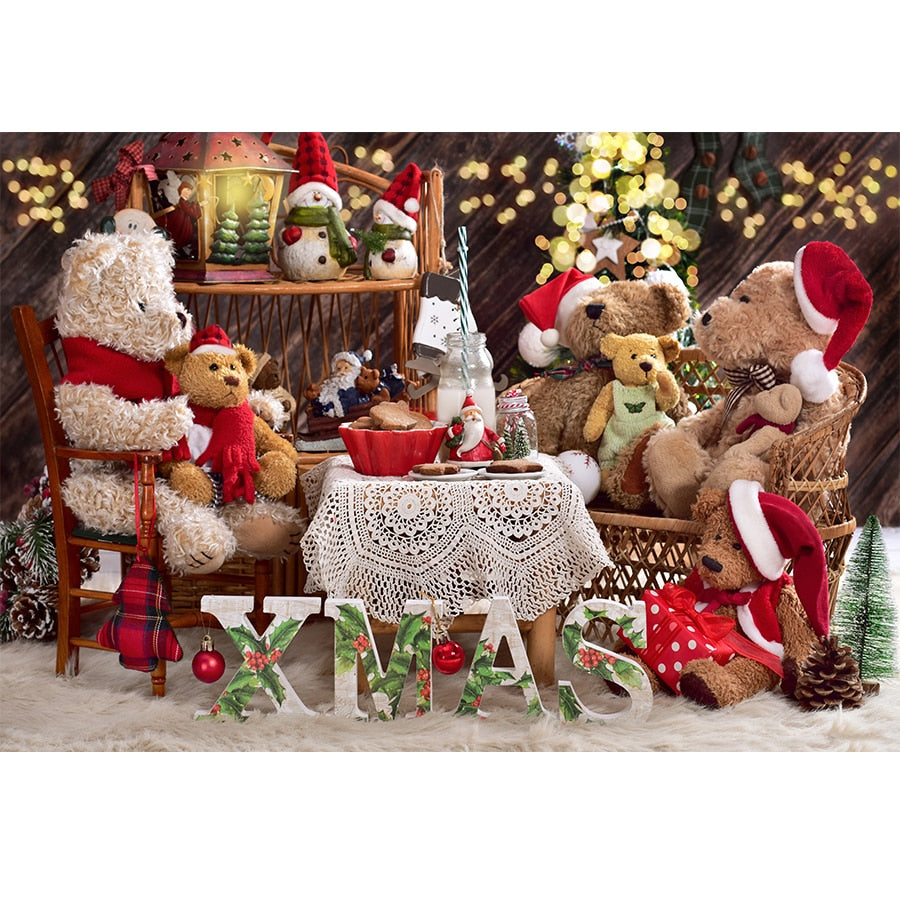 Weihnachtsfotografie Hintergrund Fotocall Fenster Baum Geschenk Party Dekor Hintergrund Portrait Fotografie Kinder Foto Studio