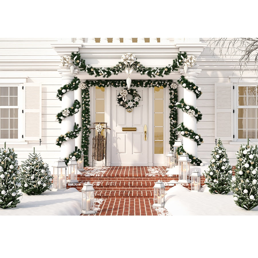 Weihnachtsfotografie Hintergrund Fotocall Fenster Baum Geschenk Party Dekor Hintergrund Portrait Fotografie Kinder Foto Studio