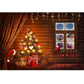 Weihnachtsfotografie Hintergrund Fotokall Fenster Baum Geschenk Party Dekor Hintergrund Porträt Fotografisch Kinder Foto Studio