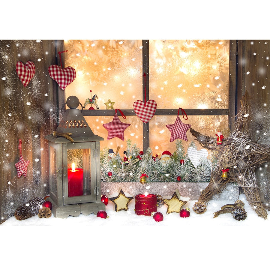 Weihnachtsfotografie Hintergrund Fotocall Fenster Baum Geschenk Party Dekor Hintergrund Portrait Fotografie Kinder Foto Studio