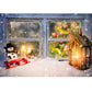 Weihnachtsfotografie Hintergrund Fotokall Fenster Baum Geschenk Party Dekor Hintergrund Porträt Fotografisch Kinder Foto Studio