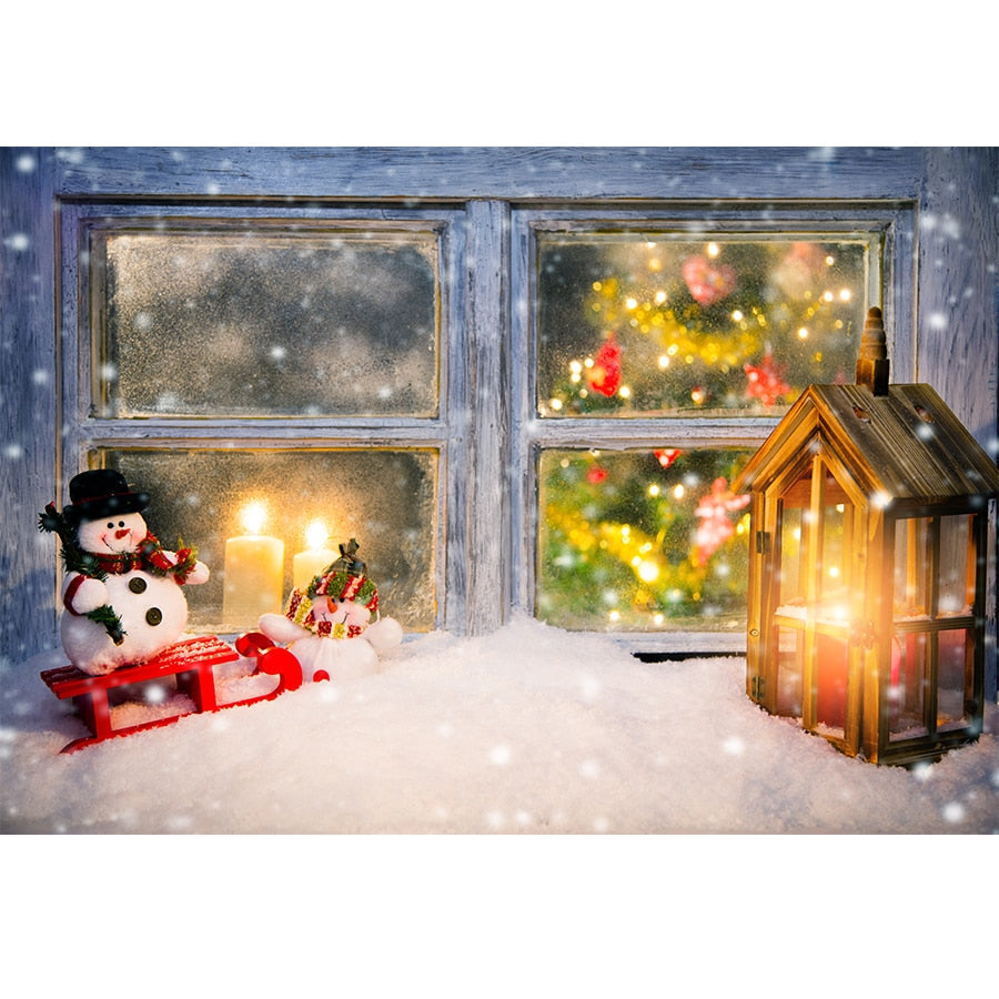 Weihnachtsfotografie Hintergrund Fotocall Fenster Baum Geschenk Party Dekor Hintergrund Portrait Fotografie Kinder Foto Studio