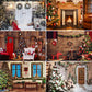 Weihnachtsfotografie Hintergrund Fotokall Fenster Baum Geschenk Party Dekor Hintergrund Porträt Fotografisch Kinder Foto Studio