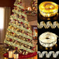 Weihnachtsband Feenlicht Weihnachtsdekoration DIY Schleifen Lichterbaumornamente für Zuhause 2023 Weihnachten Dekor Neujahr Navidad
