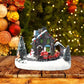 Weihnachtskleines Zugdorf, Schneehütte, leuchtendes Harzornament, farbiges LED-Licht, Musiklandschaft, Tischdekoration, Geschenke