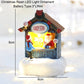 Weihnachts-Schneemann-Santa-Heißluftballon-Mikrolandschaftsornament mit LED-Licht Weihnachtsdeko für Zuhause Neujahr 2024 Navidad