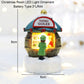 Weihnachts-Schneemann-Santa-Heißluftballon-Mikrolandschaftsornament mit LED-Licht Weihnachtsdeko für Zuhause Neujahr 2024 Navidad