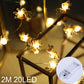 Weihnachts-Schneemann-Santa-Heißluftballon-Mikrolandschaftsornament mit LED-Licht Weihnachtsdeko für Zuhause Neujahr 2024 Navidad