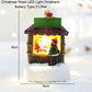 Weihnachts-Schneemann-Santa-Heißluftballon-Mikrolandschaftsornament mit LED-Licht Weihnachtsdeko für Zuhause Neujahr 2024 Navidad