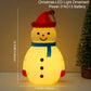 Weihnachts-Schneemann-Santa-Heißluftballon-Mikrolandschaftsornament mit LED-Licht Weihnachtsdeko für Zuhause Neujahr 2024 Navidad
